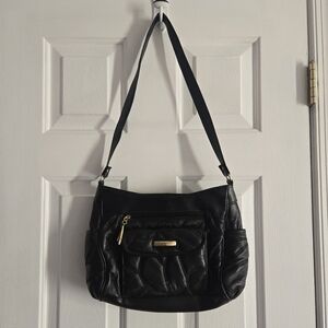 Elegant Black Leather Shoulder Bag